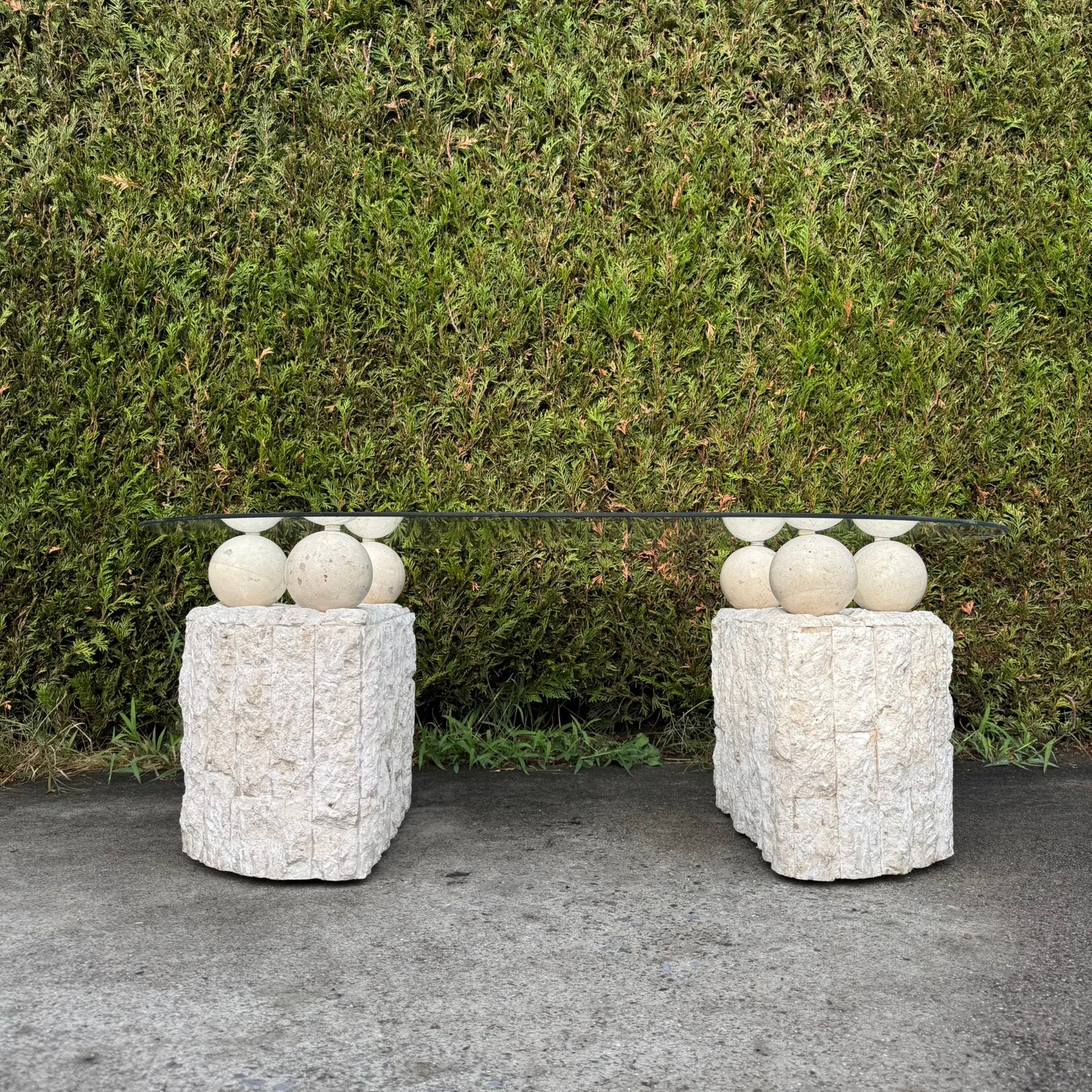 Sculpturale mactan salontafel, Huis en Inrichting, Tafels | Salontafels, Ophalen, Zo goed als nieuw, Rond