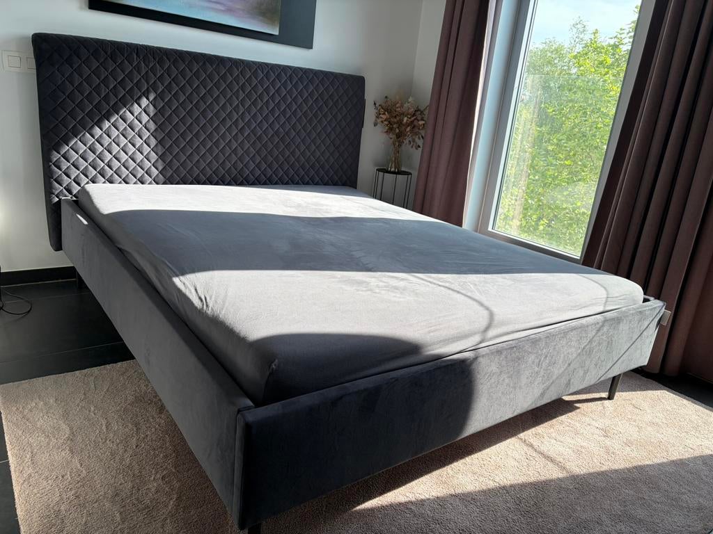 Nieuw Bed Beter Bed (160 x 200cm), Maison & Meubles, Chambre à coucher | Lits, Gris, Tissu, Comme neuf, Enlèvement