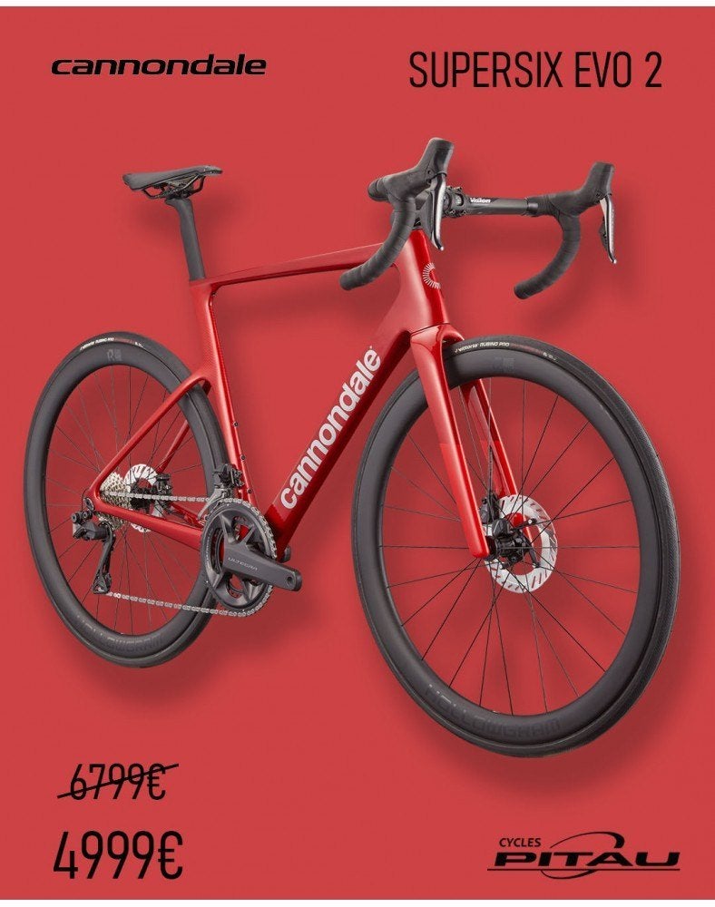 Cannondale SuperSix EVO 2 rouge métallisé MEGAPROMO, Neuf, Autres marques, Enlèvement ou Envoi, 53 à 57 cm