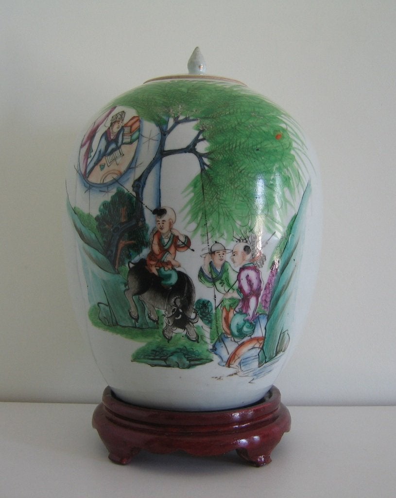 Pot à gingembre chinois ancien en porcelaine - 2031, Antiquités & Art, Art | Art non-occidental, Chine, Enlèvement
