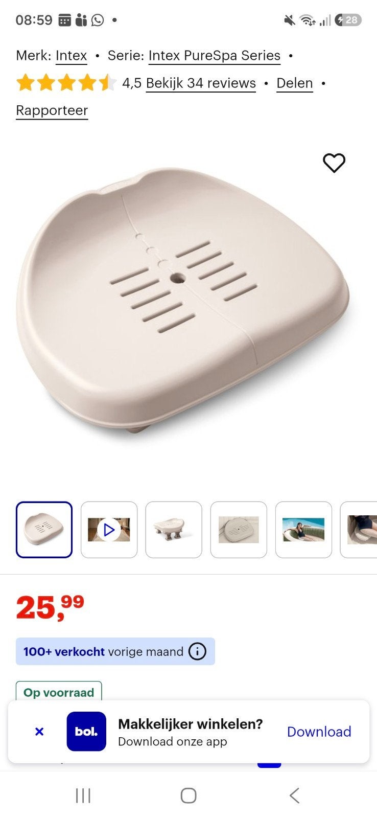 Intex zitjes, Tuin en Terras, Ophalen