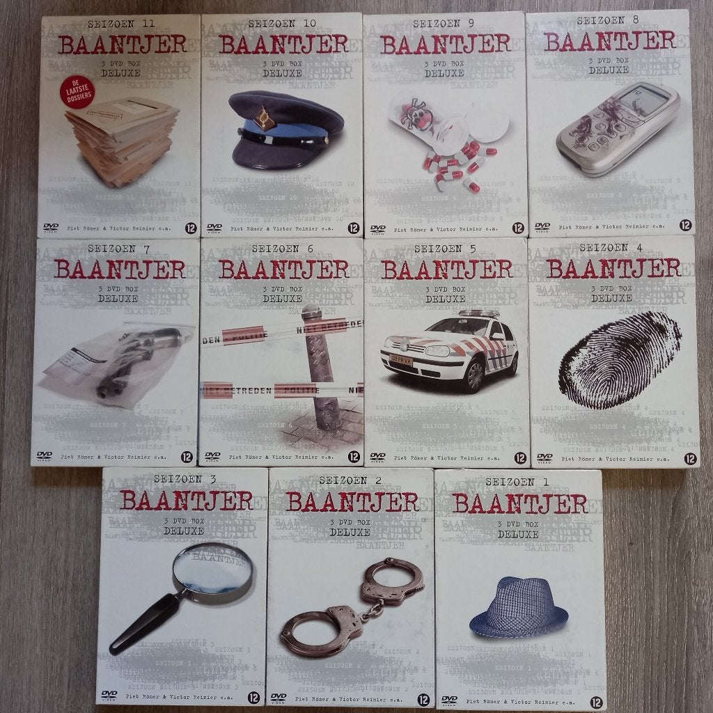 Dvd complete collectie : Baantjer (alle 11 seizoenen) nieuw, Cd's en Dvd's, Ophalen, Speciale editie, Zo goed als nieuw, Actie en Avontuur