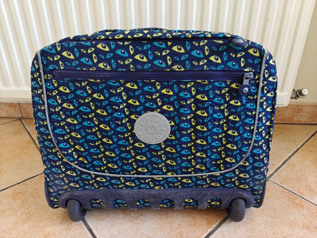 Cartable à roulettes Kipling - Motif Nocturnal Eye, Bijoux, Sacs & Beauté, Sacs | Cartables, Enlèvement ou Envoi, 30 à 40 cm, Autres couleurs