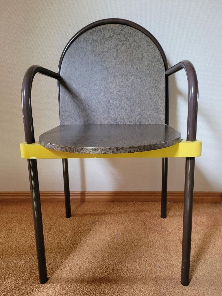 Designstoel "REGENT" voor Memphis Milano, Ophalen, Stoel, Grijs, Hout