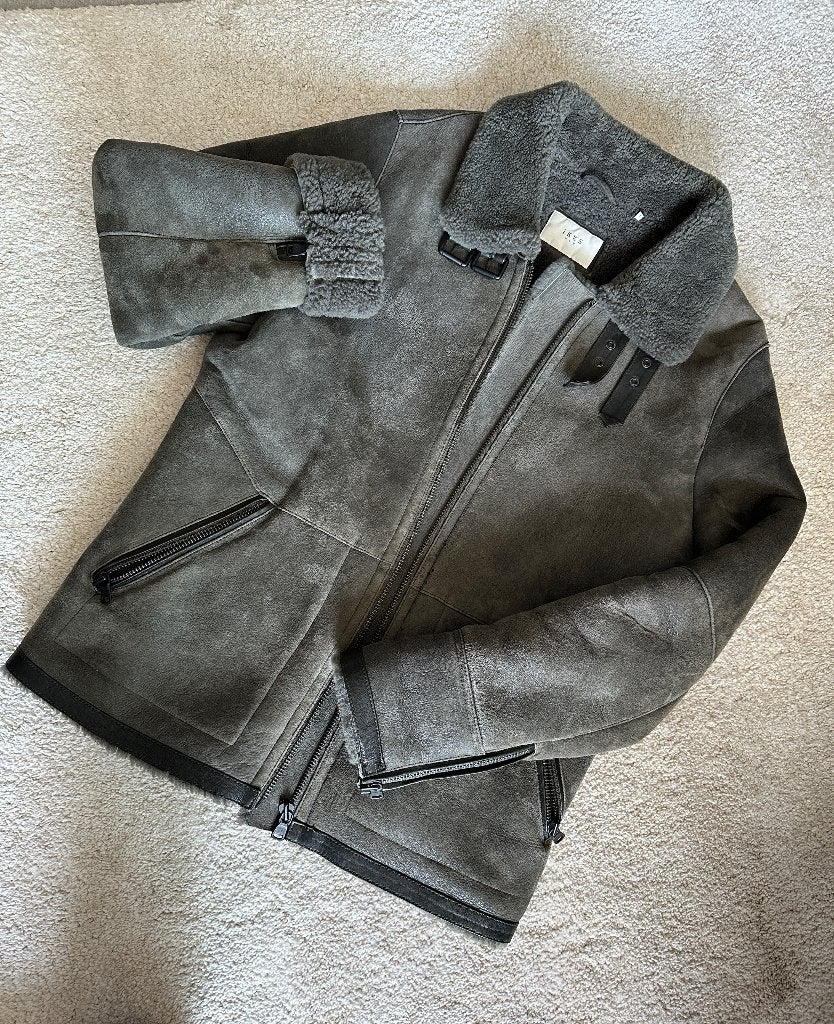 IKKS, Vestes en cuir homme, taille L, Leder, leather jacket, Enlèvement, Comme neuf, Taille 52/54 (L), IKKS