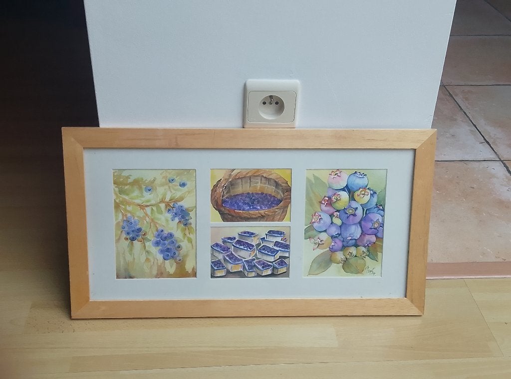 Aquarelle, Antiquités & Art, Enlèvement, Aquarelle, Fleurs