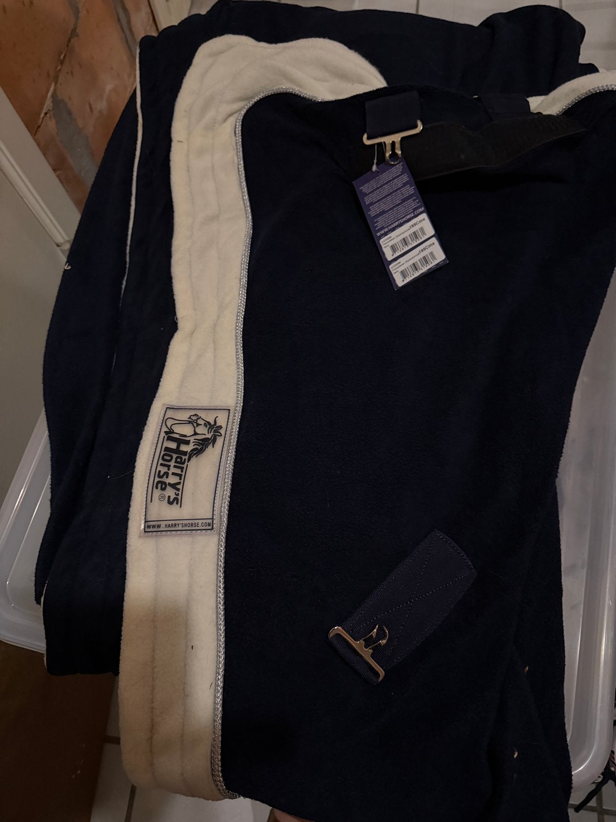 Harry horses fleece marineblauw/wit, Ophalen, Nieuw, Fleece, Blauw