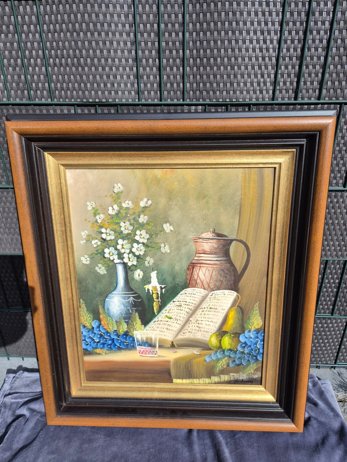 3 schilderijen in kader van Gaston Quidousse, Antiek en Kunst, Ophalen