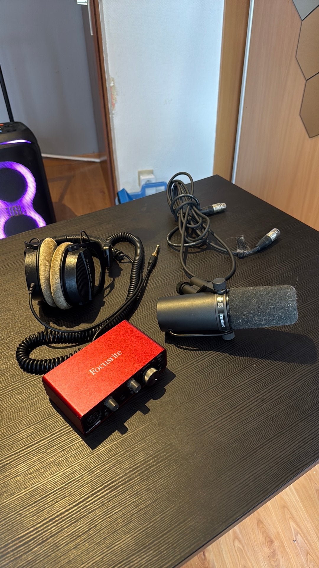 Shure SM7B, casque DT pro, bras micro Rode, carte focusrite, Ophalen, Gebruikt