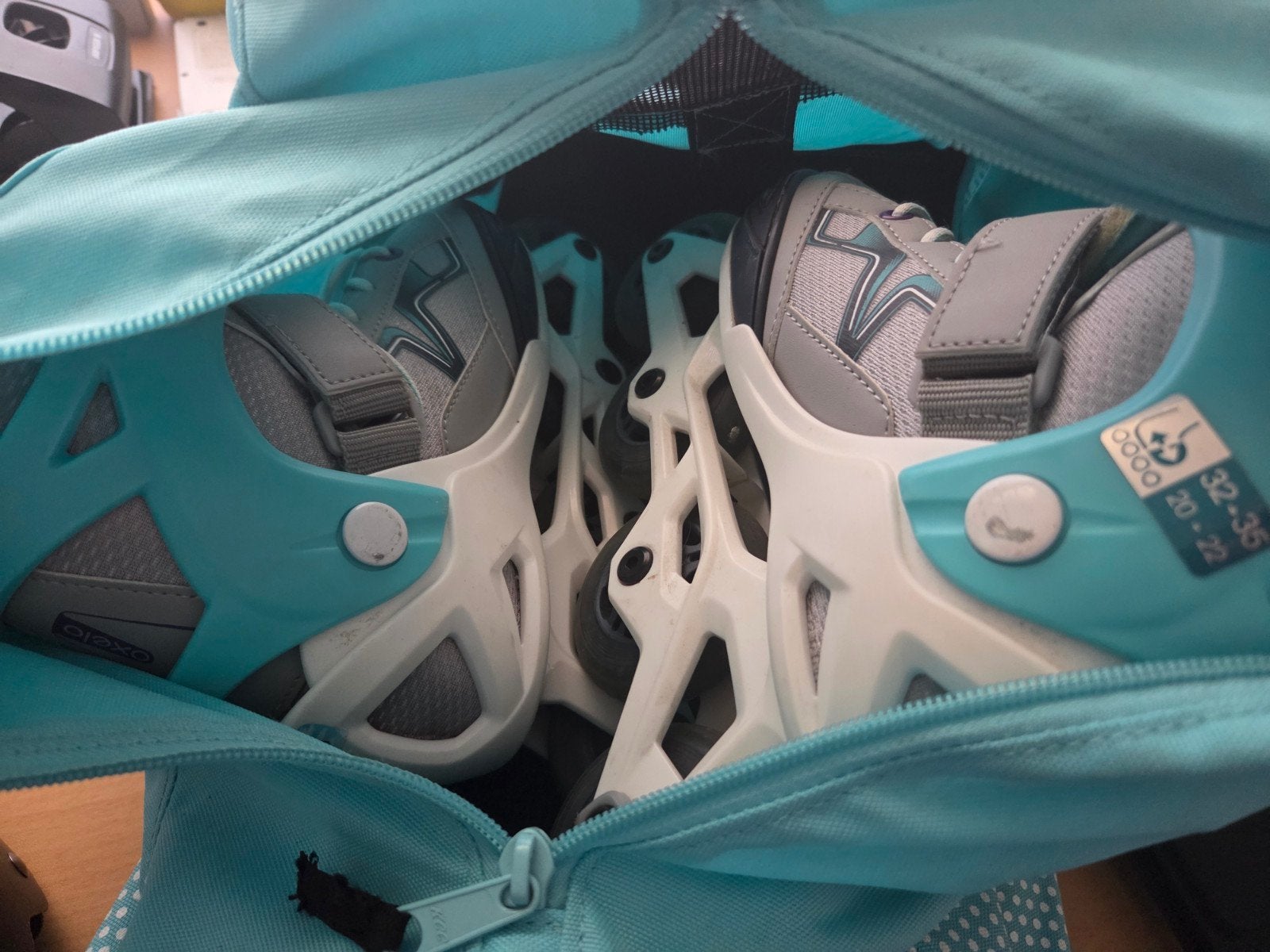 Inline skate maat 32-35 +  bescherming, Sport en Fitness, Skeelers, Ophalen, Bescherming