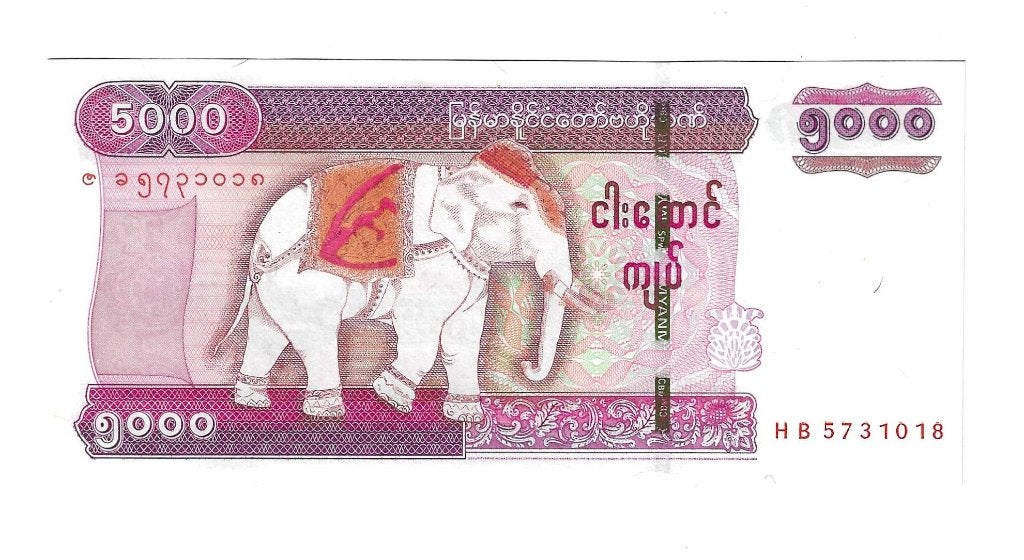 Myanmar, 1000 Kyats ND(2009), UNC., Postzegels en Munten, Ophalen of Verzenden, Zuidoost-Azië, Los biljet