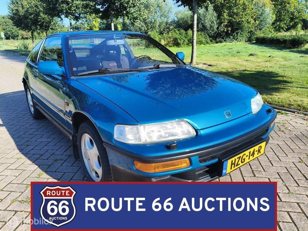 Honda CRX 1.6 VTi | 1991 | Route 66 Auctions, Honda, Zwart, Bedrijf, Handgeschakeld