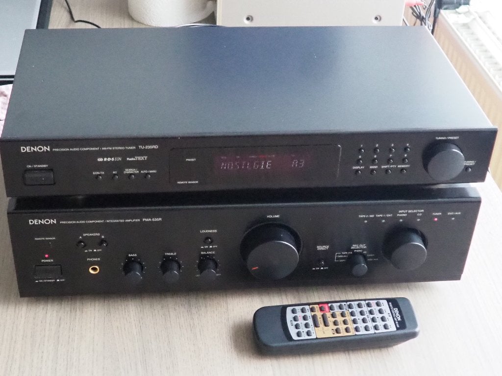 Denon PMA-535R Stereo versterker met Tuner, Audio, Tv en Foto, Denon, Ophalen of Verzenden, Zo goed als nieuw, Minder dan 60 watt