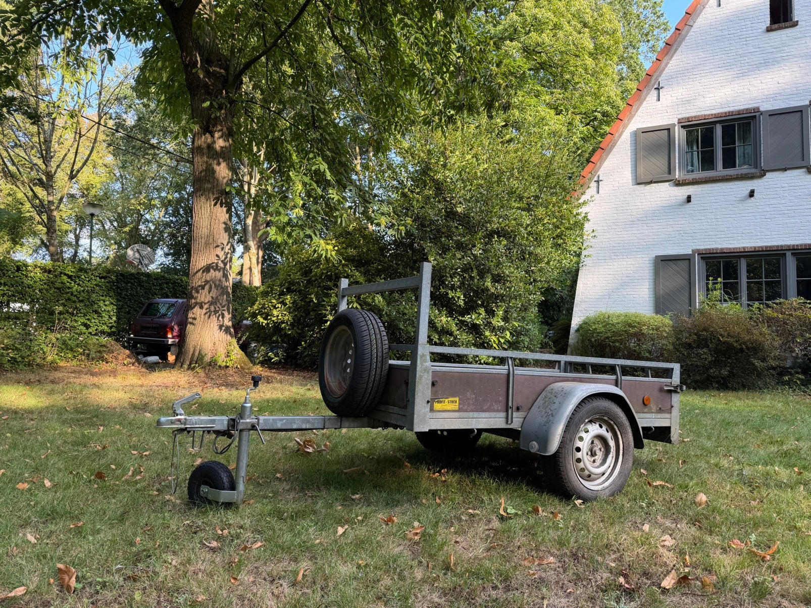 Stevige aanhangwagen - gebruikte staat - met reservewiel, Ophalen, Gebruikt