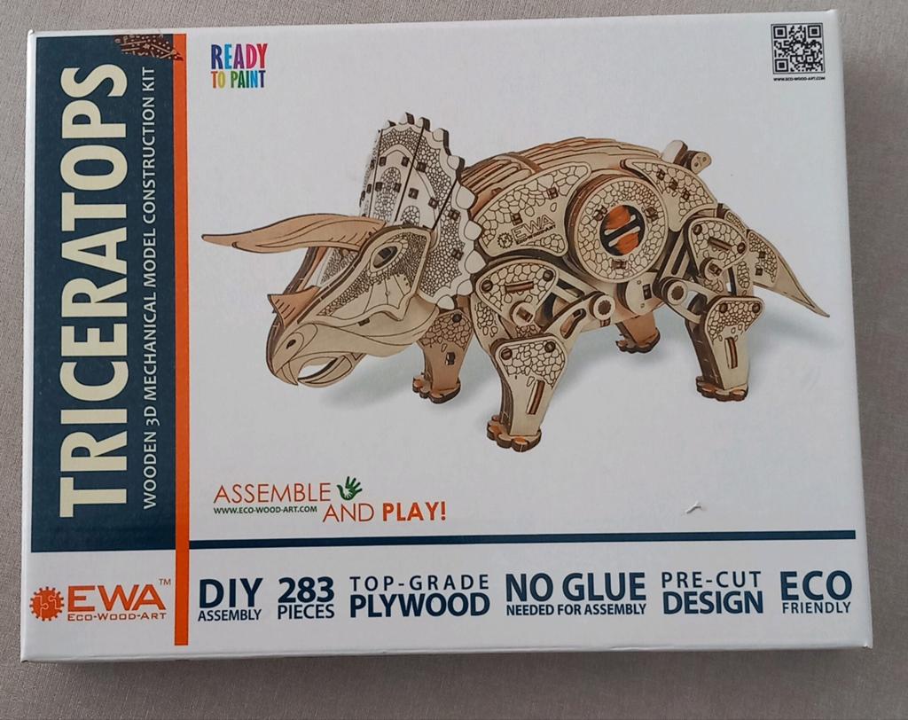 Plywood, houtsculptuur 3D, TRICERATOPS, Ophalen, Nieuw, Hout