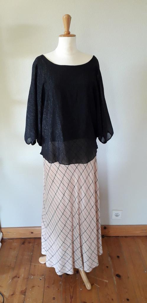 Rok due amanti met zwarte blouse Terra di Siena maat XL, Ophalen of Verzenden, Maat 42/44 (L), Beige