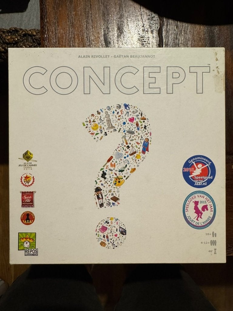 Concept – gezelschapsspel / partyspel – Repos Production, Trois ou quatre joueurs, Enlèvement ou Envoi, Comme neuf, REPOS production