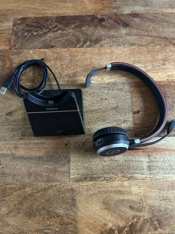 ☎️ Jabra Evolve 65 MONO Headset USB Docking ☎️, Ophalen of Verzenden, Refurbished, 1 handset