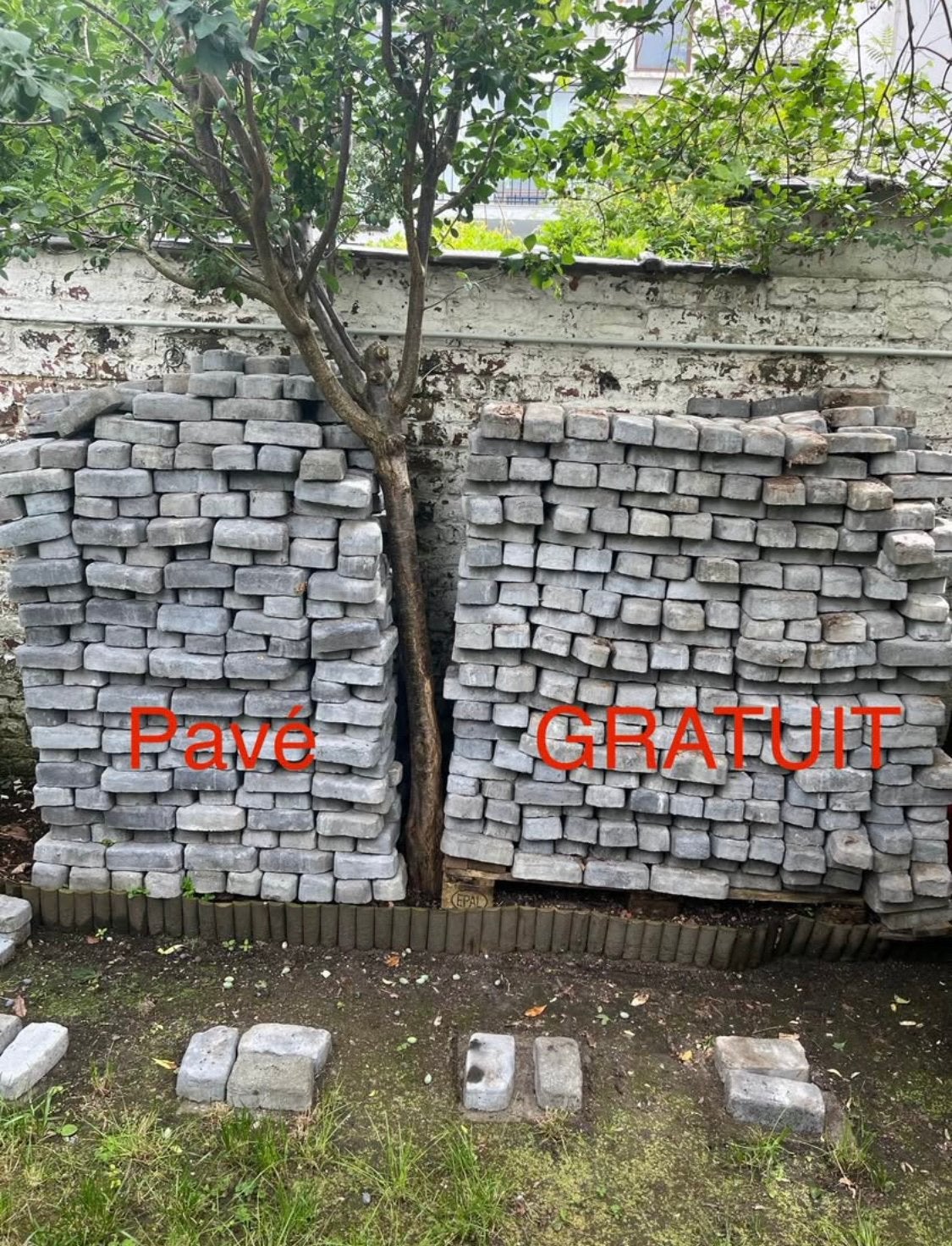 GRATIS STRAATSTENEN, Ophalen, Gebruikt, Beton