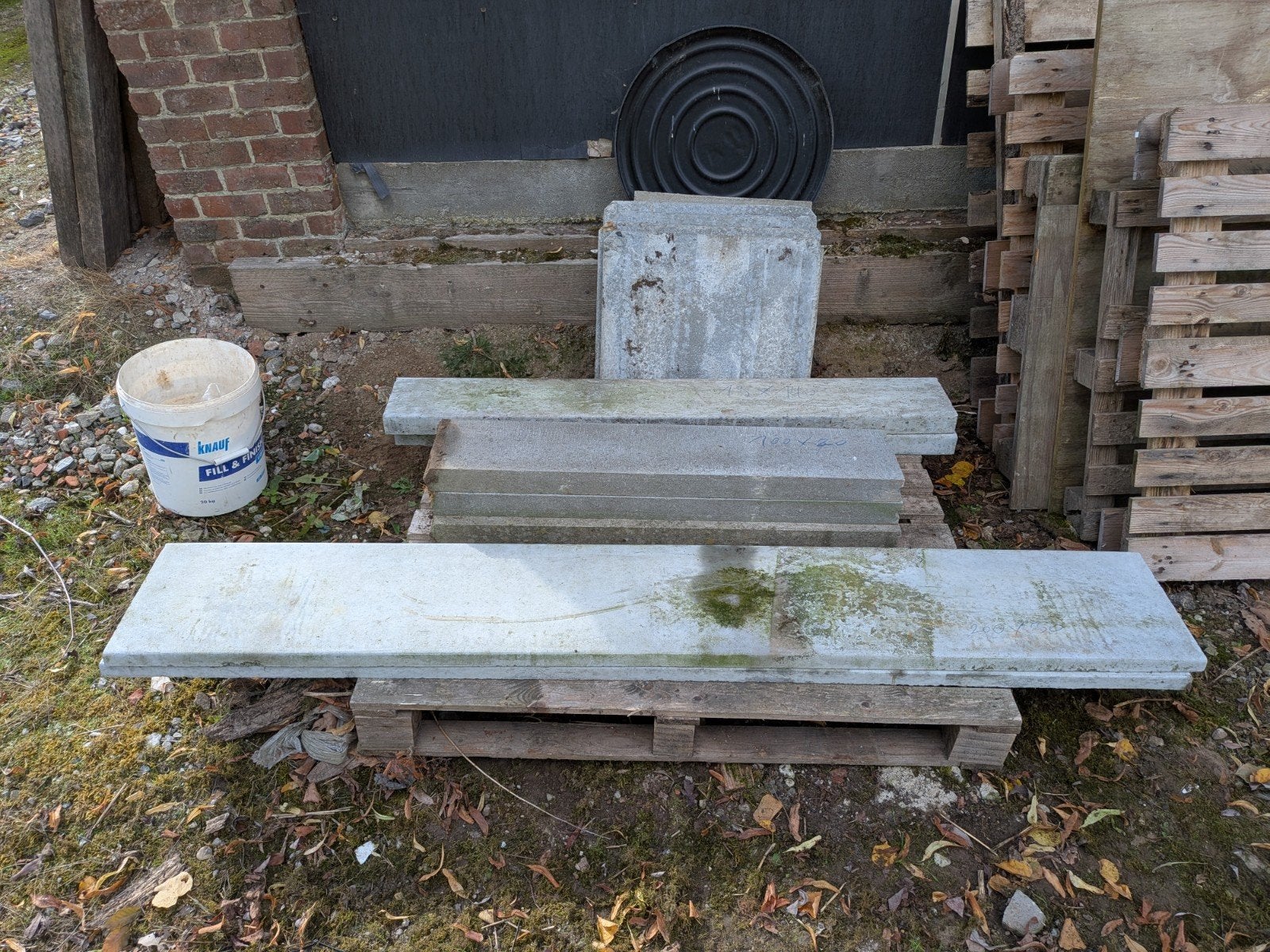 betonplaten en borduren, Doe-het-zelf en Bouw, Ophalen