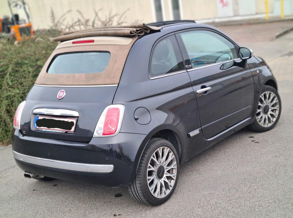 Fiat 500 cabrio 12ess an2014.170mkm cuir rouge 4500€, Autos, Cuir, Euro 5, Achat, Cabriolet