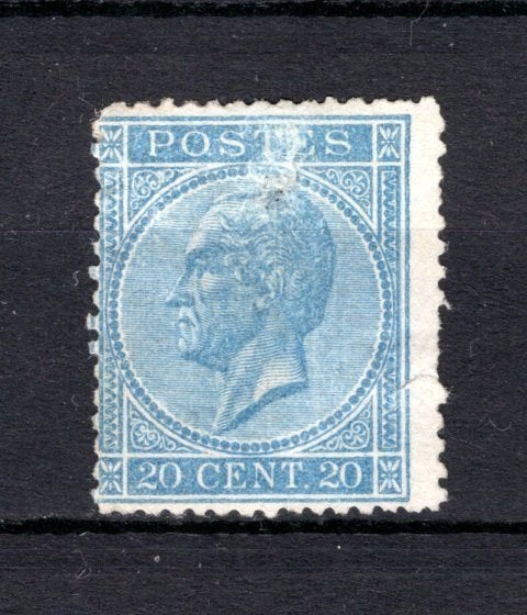 18 zonder gom (*) 1865-1866 - Z.M. Koning Leopold I, Verzenden, Postfris, Zonder gom