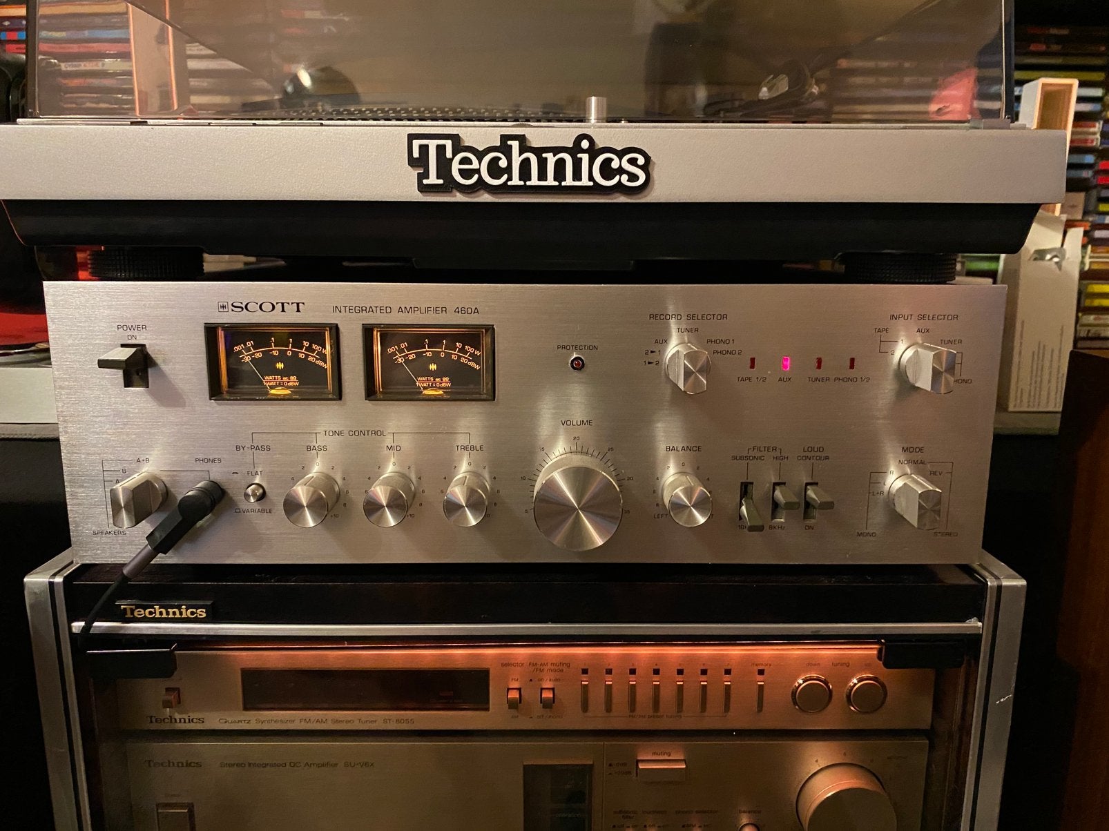 Scott 460A solid-state geïntegreerde stereoversterker, Audio, Tv en Foto, Versterkers en Ontvangers, Zo goed als nieuw, 60 tot 120 watt