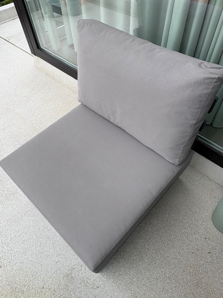 Loungezetelset Ibiza Buitenhof (1-zit + 2/3zit) met kussens, Tuin en Terras, Tuinsets en Loungesets, Gebruikt, Loungeset, Aluminium
