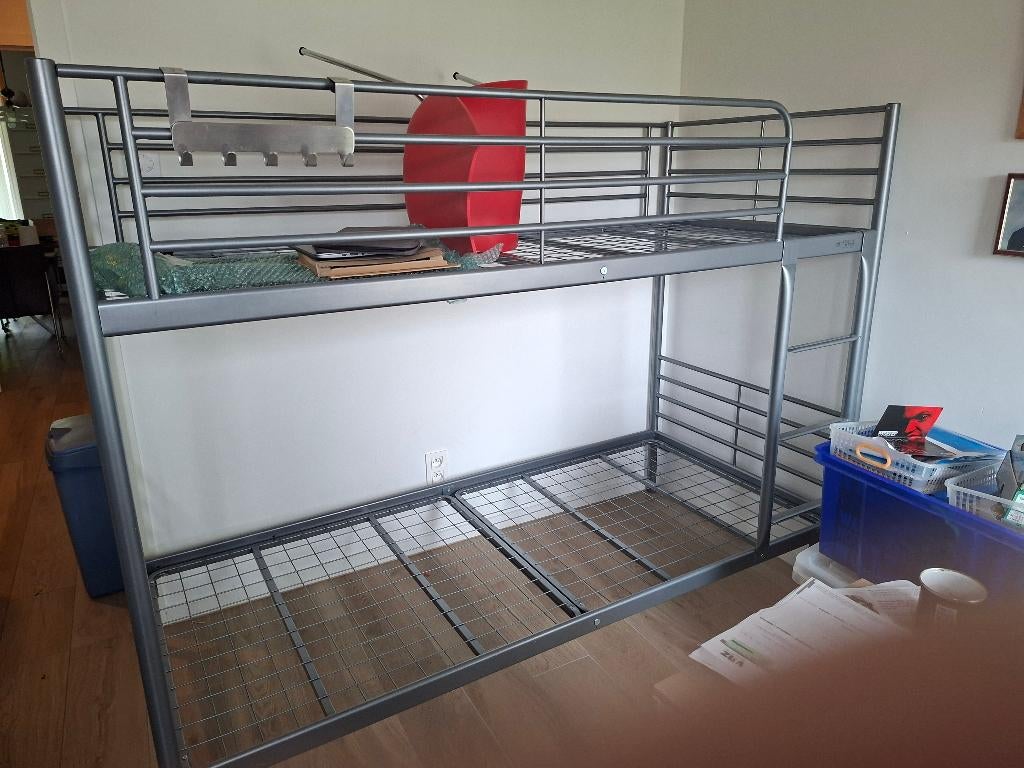 metalen stapelbed, 90 cm, Comme neuf, Enlèvement, Lits superposés
