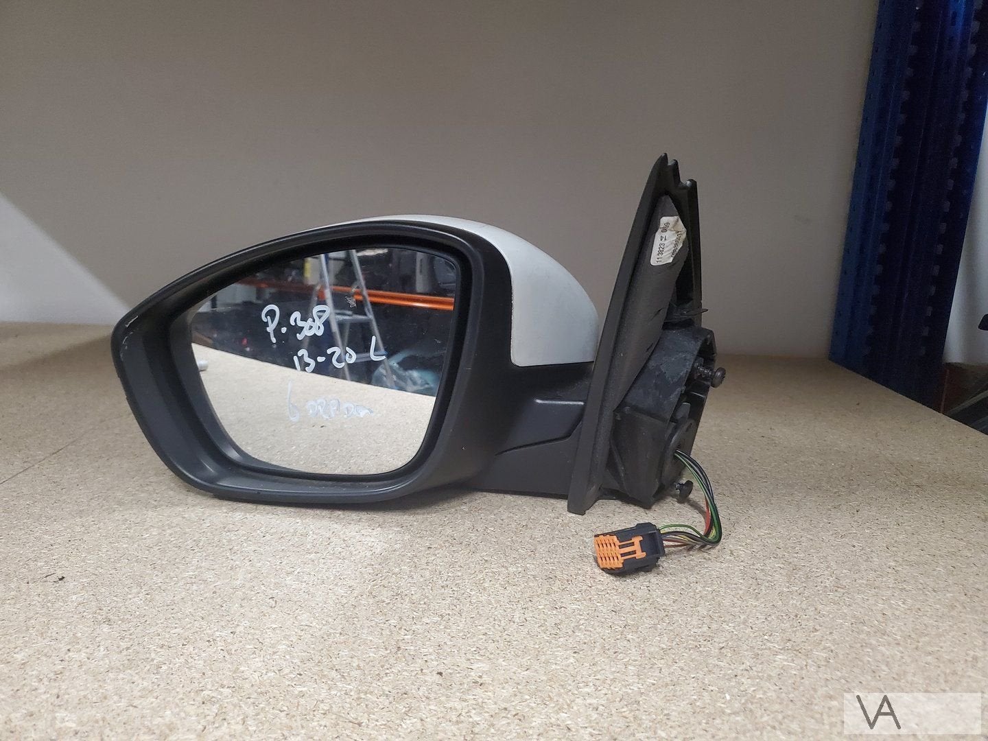 Peugeot 308 2013 - 2020 spiegel links wit 6 draden €60, -, Utilisé, -, Peugeot