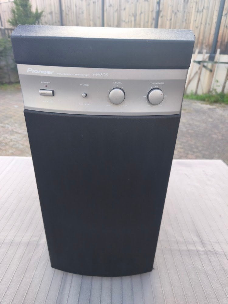 Pioneer S-W80S Actieve Subwoofer, TV, Hi-fi & Vidéo, 60 à 120 watts, Enlèvement, Subwoofer, Entrée AUX