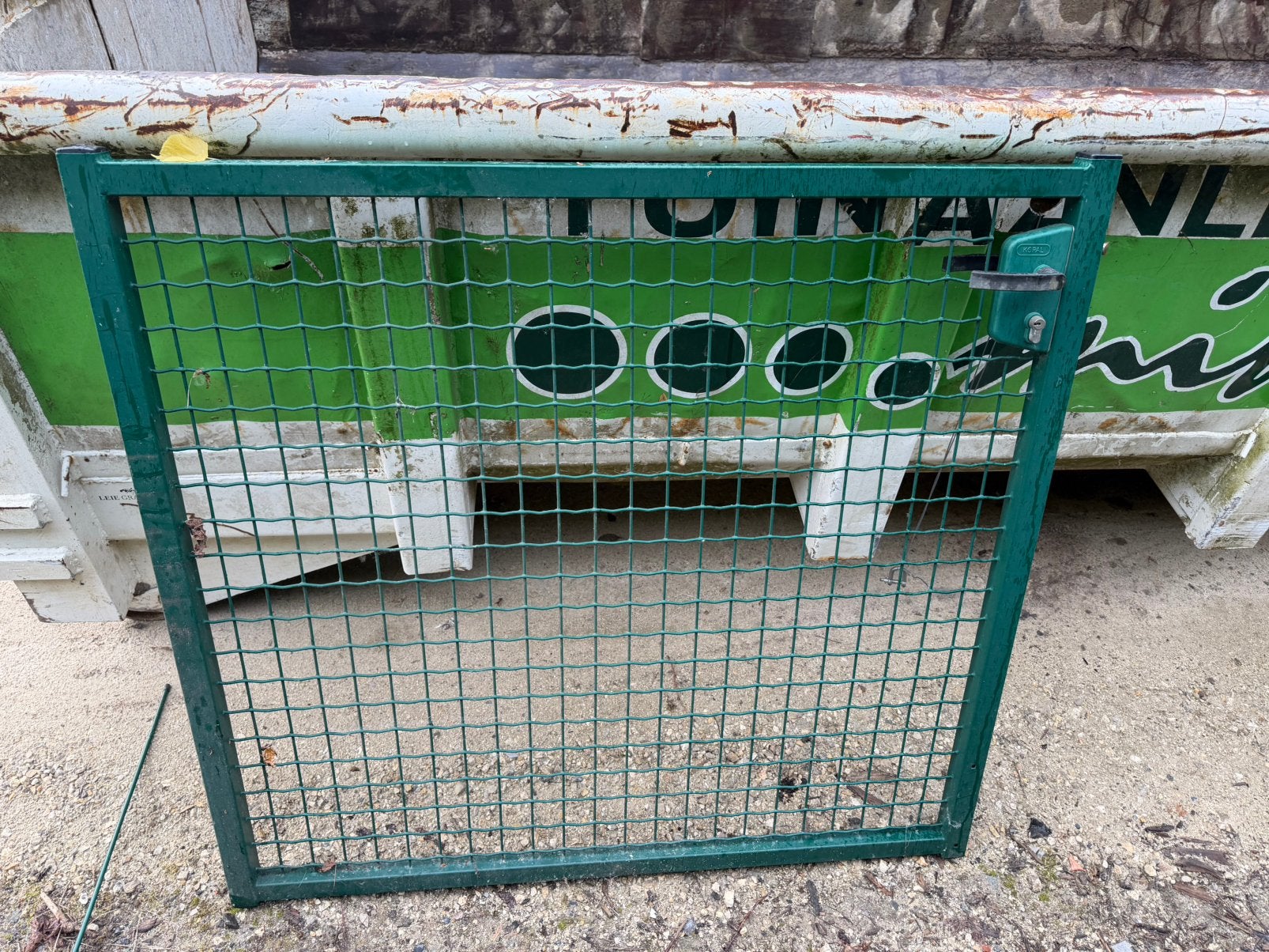 Tuinpoort groen, Ophalen, Gebruikt, 100 tot 150 cm, 100 tot 150 cm