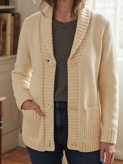 Vintage winterse cardigan vest gilet golf trui, Verzenden, Maat 38/40 (M)