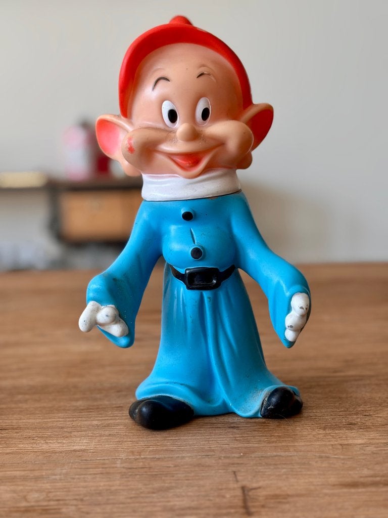 Vintage Walt Disney Sneeuwwitje Dopey Figurine 1973, Verzamelen, Ophalen, Sneeuwwitje of Doornroosje, Zo goed als nieuw, Beeldje of Figuurtje
