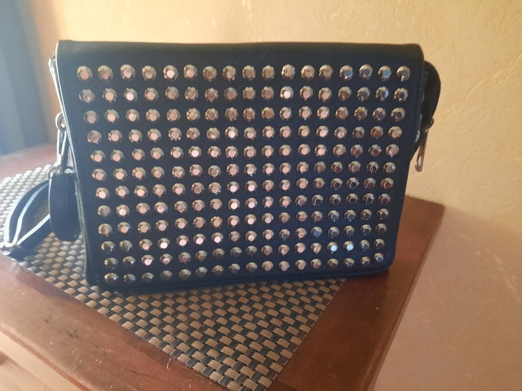 Zwarte handtas clutch, Ophalen of Verzenden, Nieuw, Zwart, Handtas