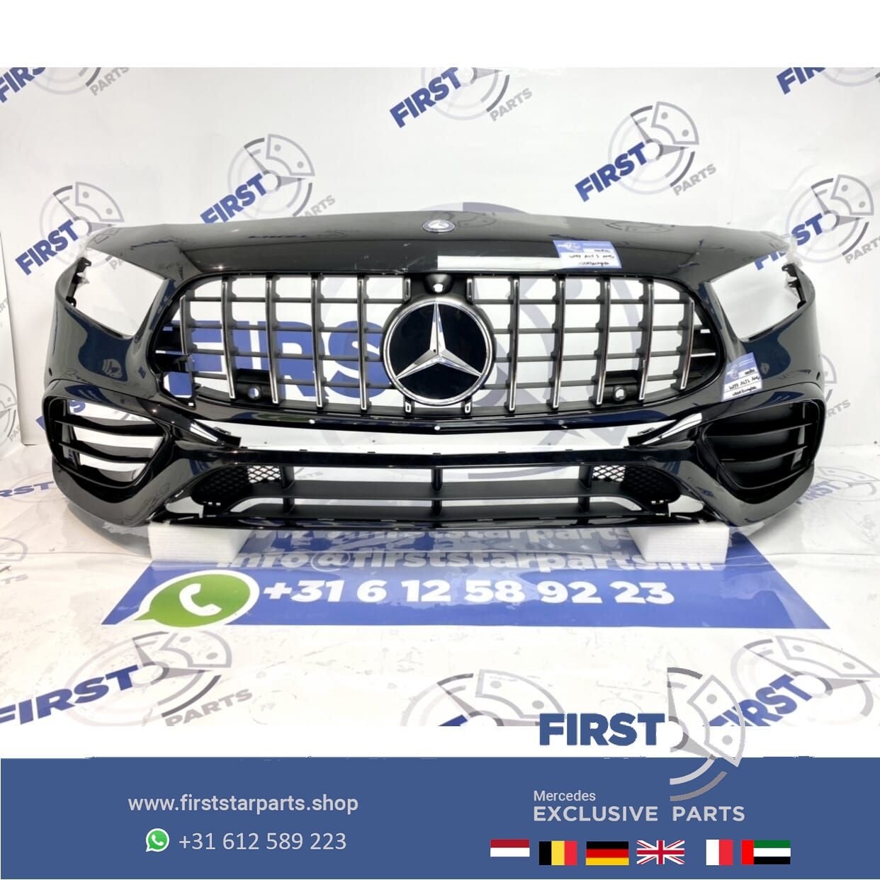 W177 A45S AMG VOORBUMPER ZWART + GT GRIL A KLASSE 2018-2022, Utilisé, -, Avant, -