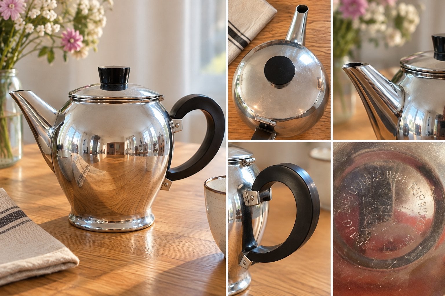 Vintage Franse koffiepot mét filter, Huis en Inrichting, Ophalen of Verzenden