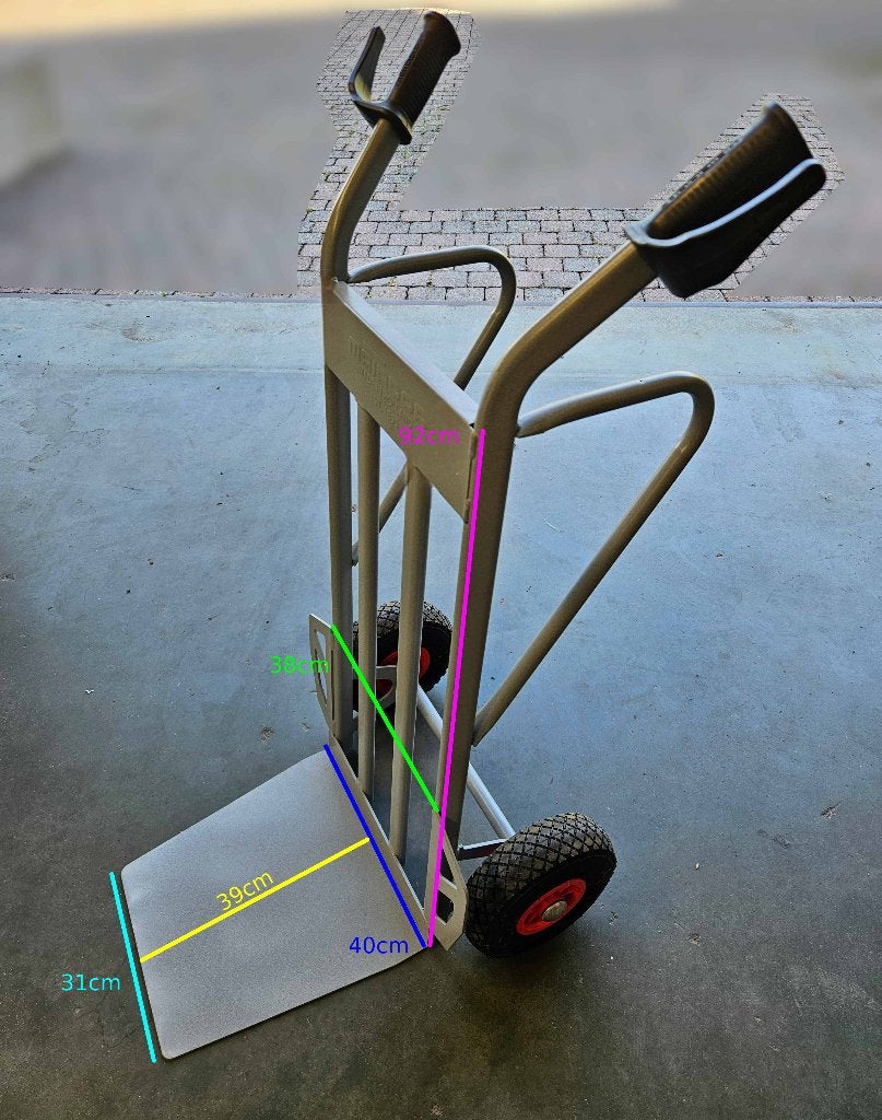 Diable professionnel 200 – MATADOR, Bricolage & Construction, Chariots de transport, Comme neuf, Diable, 100 litres ou plus, Enlèvement ou Envoi