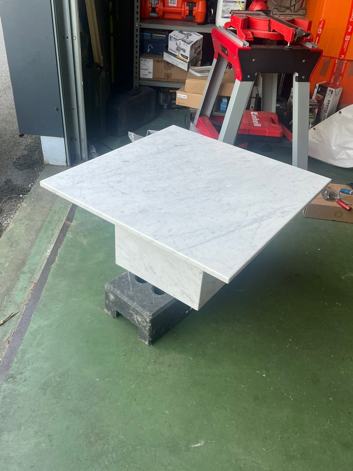 Marmer tafel even goed als nieuw (direct af te halen), Doe-het-zelf en Bouw, Ophalen, Zo goed als nieuw