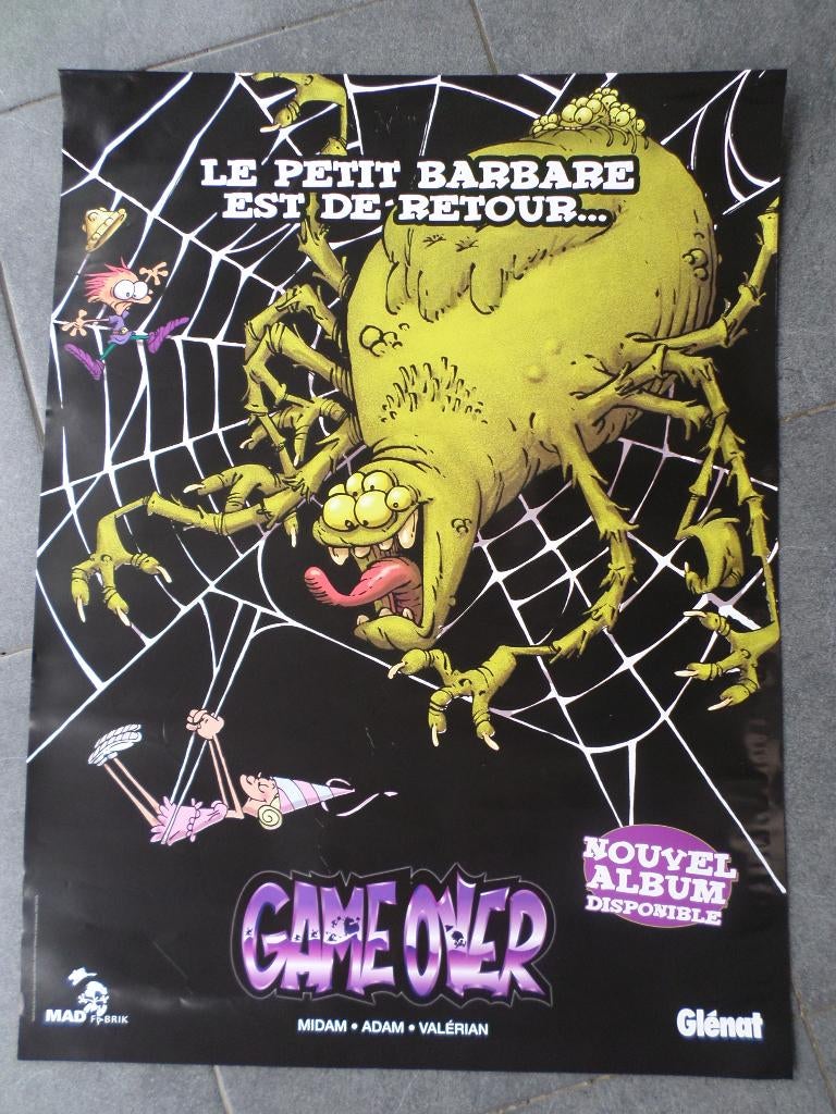 Game over - affiche 80x60 - 2018, Enlèvement ou Envoi, Rectangulaire vertical, A1 jusqu'à A3, Utilisé