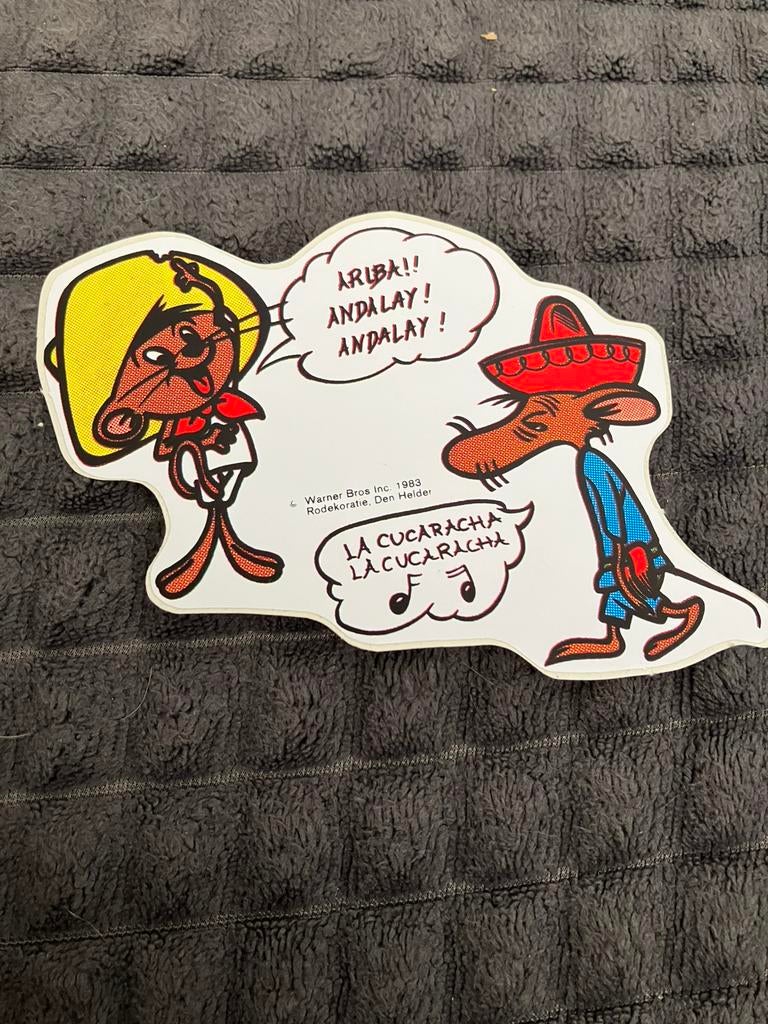Vintage 1983 sticker Speedy Gonzales warner bros, Verzamelen, Ophalen of Verzenden, Nieuw