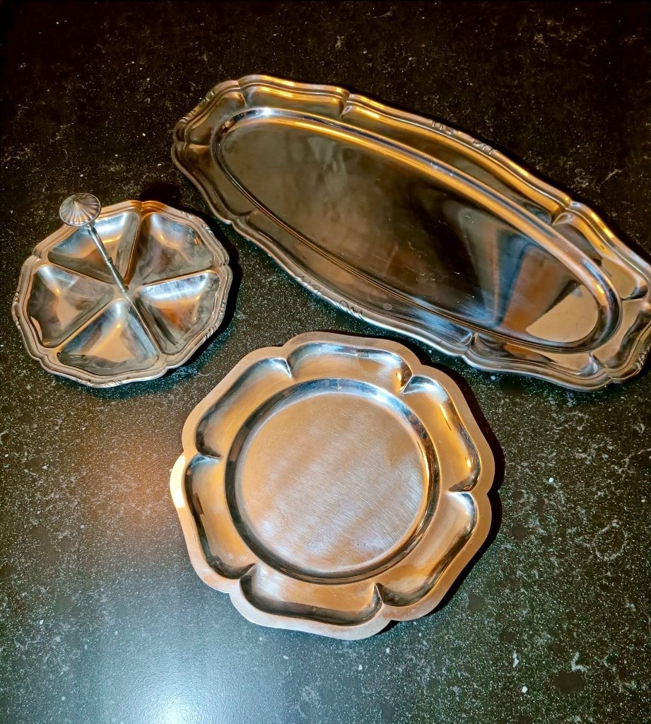 Inox serveerschotels, Ophalen, Overige materialen, Klassiek, Zo goed als nieuw