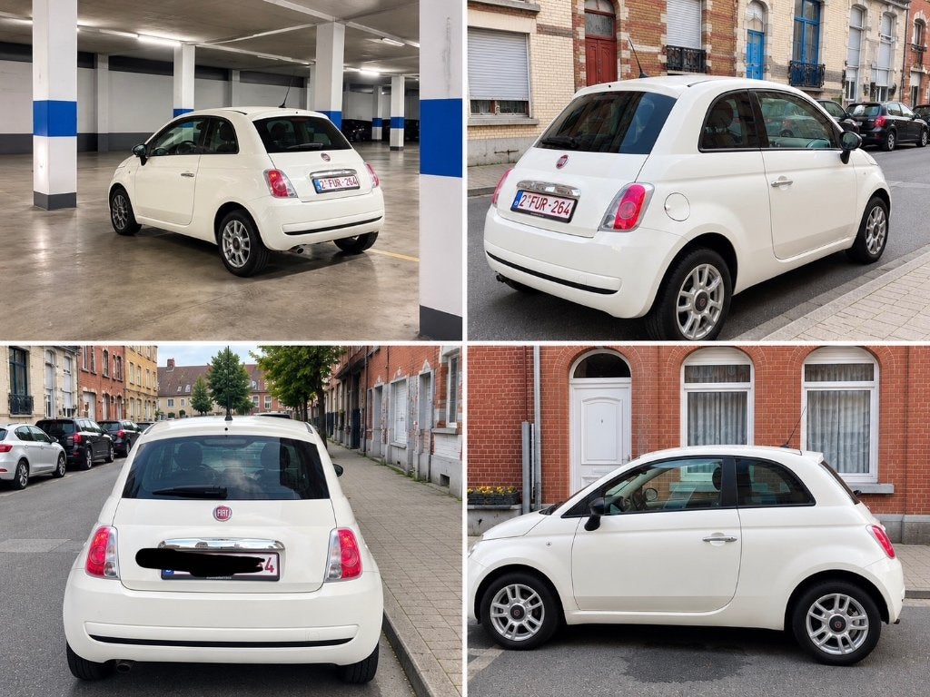 FIAT 500, Auto's, Voorwielaandrijving, 4 zetels, Stof, Wit