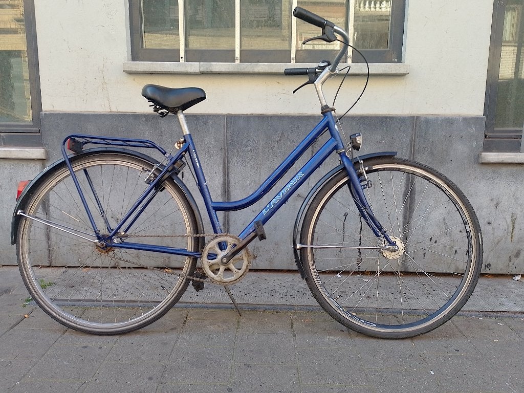 Damesfiets Single Speed met slot, licht en nieuwe ketting, Fietsen en Brommers, 47 tot 50 cm, Ophalen, Gebruikt, Velgrem