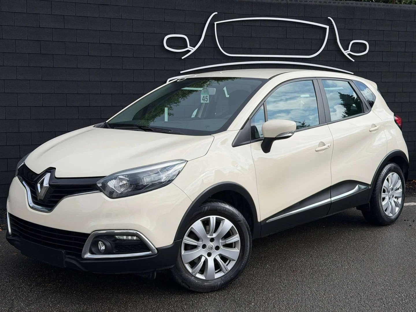 Renault Captur 1.5 dCi+AIRCO+NAVI+JANTES+EURO 5B (bj 2014), Euro 5, Stof, Gebruikt, Zwart