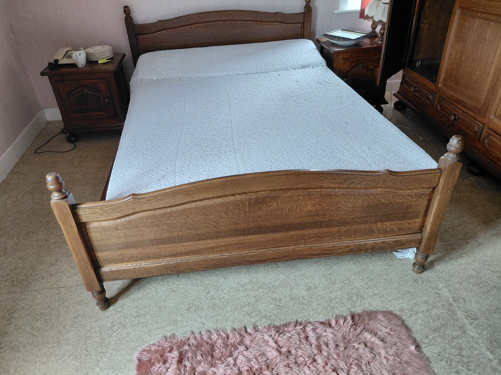 2 persoonsbed, Ophalen, Gebruikt, 140 cm, Twijfelaar