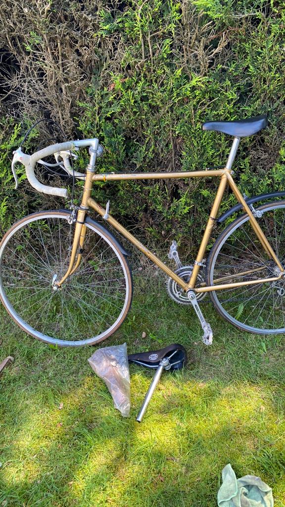 Vintage koersfiets raleigh, Fietsen en Brommers, Gebruikt, Staal, Heren, Ophalen