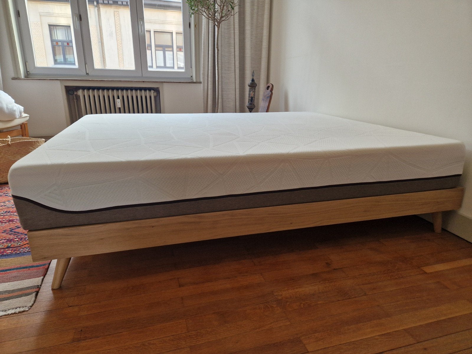 Lit 160x200cm queen size, Huis en Inrichting, Slaapkamer | Bedden, Tweepersoons, 160 cm, 200 cm, Hout, Ophalen