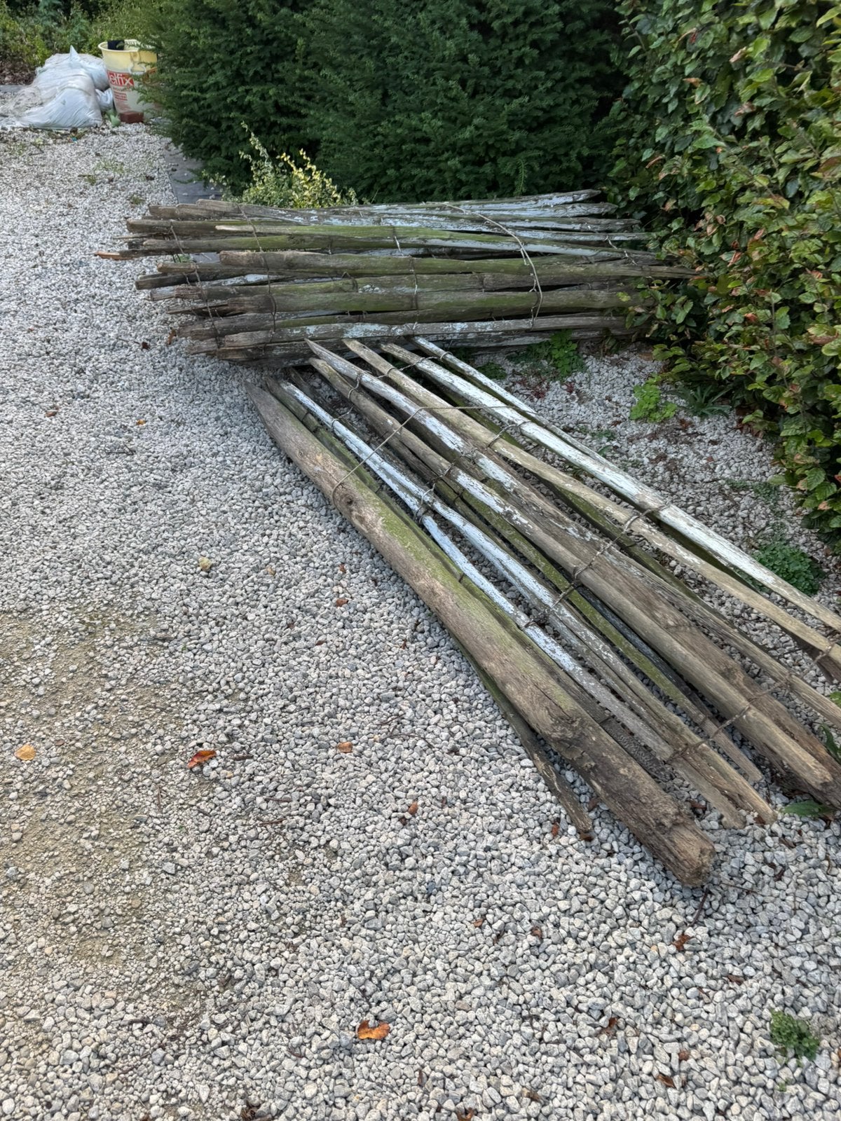 Kastanje hekwerk / Schapenhek (rol) – Karakteristiek & Natuu, Jardin & Terrasse, Enlèvement, Utilisé, Bois, Autres types