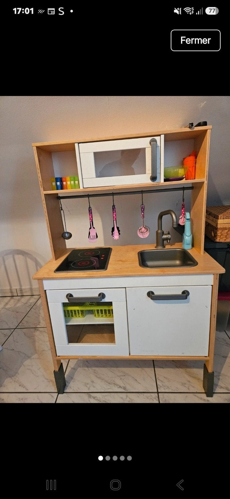Cuisine en bois pour enfants avec très nombreux accessoires, Enfants & Bébés, Enlèvement, Utilisé, Bois, Jouer à la cuisine